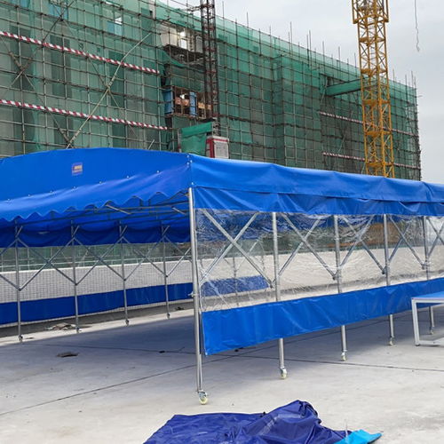 定制户外物流伸缩雨棚与活动帐篷 盐城移动推拉篷工厂的专业解决方案